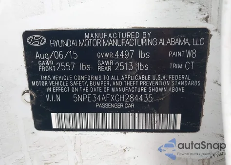 2016 Hyundai Sonata Sport from USA, damaged, VIN 5NPE34AFXGH284435